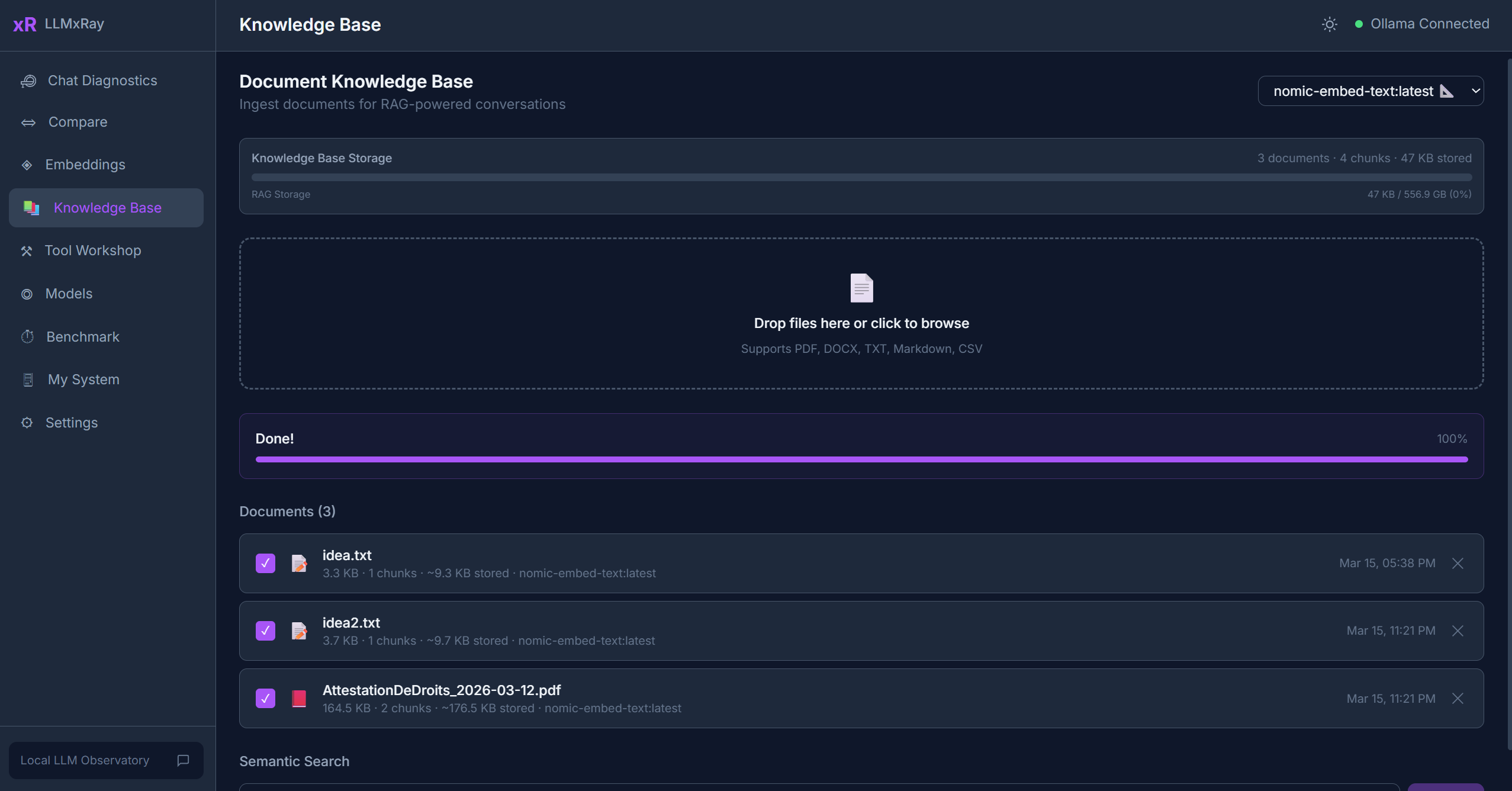 Knowledge Base interface
